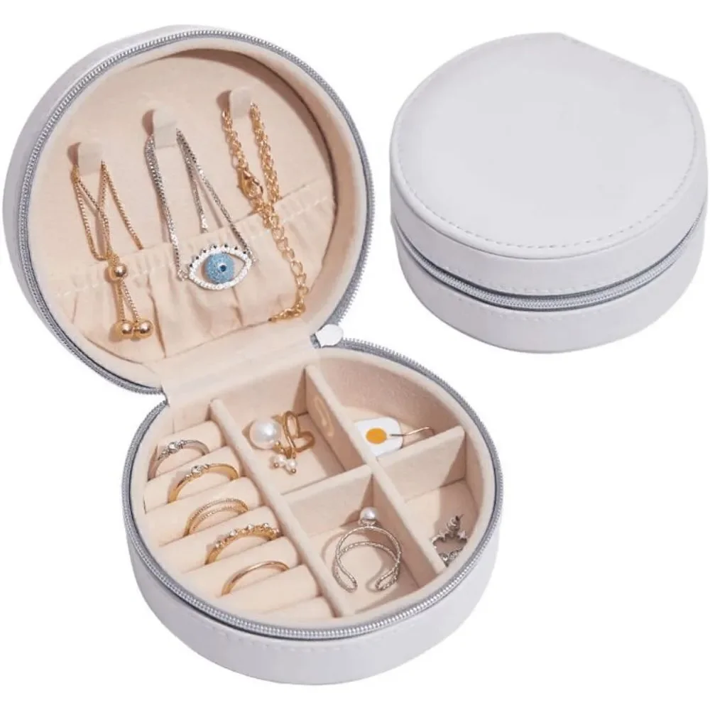 Portable Jewelry Box Necklace Earring Rings Accessories Travel Organizer Storage